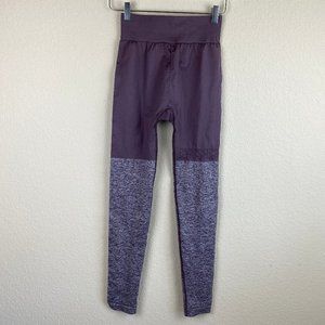 GYMSHARK Two Tone Seamless Leggings Purple Small